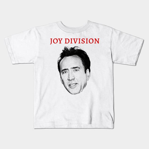 Joy Division Nic Cage Parody Meme Kids T-Shirt by DankFutura